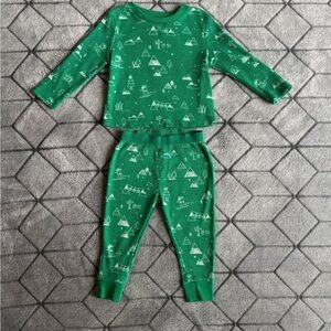Wondershop Green Patterned Kids Pajama Set